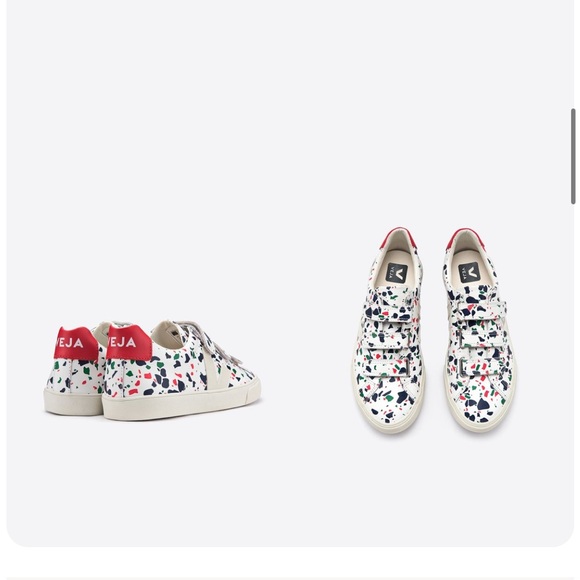 Veja 3 Lock leather sneakers, Terrazzo print - Picture 2 of 7